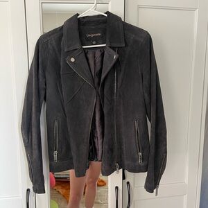 Bagatelle Women's Dark Grey Suede Jacket